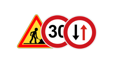 senso unico alternato grafica