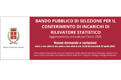 logo aggiornamento bando rilevatori 25 cfv
