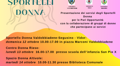 Locandina unica Open Day Sportelli Donna Ottobre 2025 
